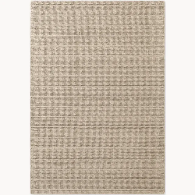 Ted Baker Handgeweven wollen laagpolig vloerkleed Parker Beige