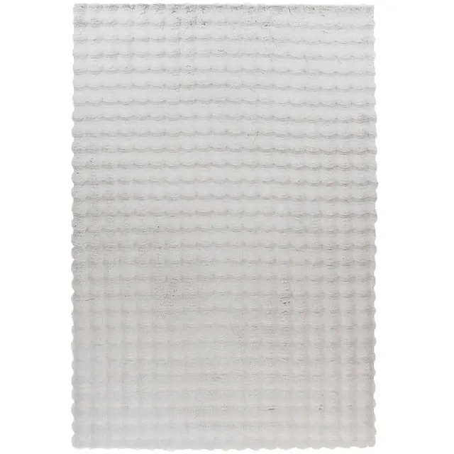 Dutch XXL Hoogpolig Vloerkleed | Tapijt | Hailey | Blokken | Grijs | 120x160 cm
