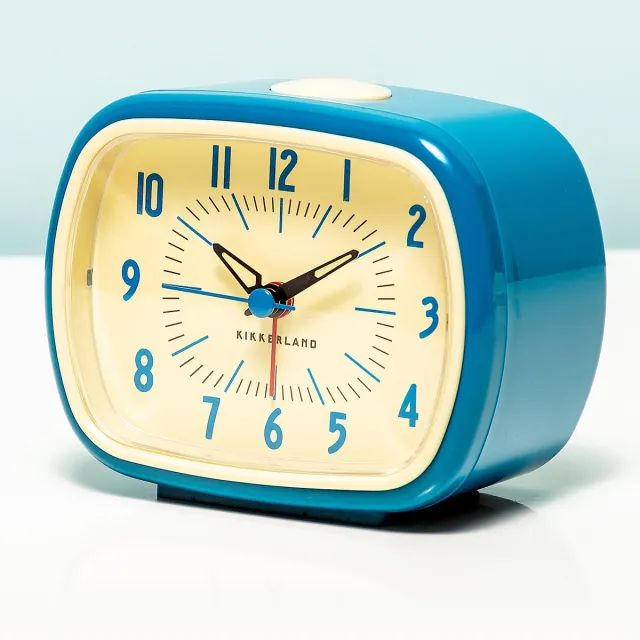 Kikkerland Retro Wekker - Classic Alarm Clock - Vintage - Blauw