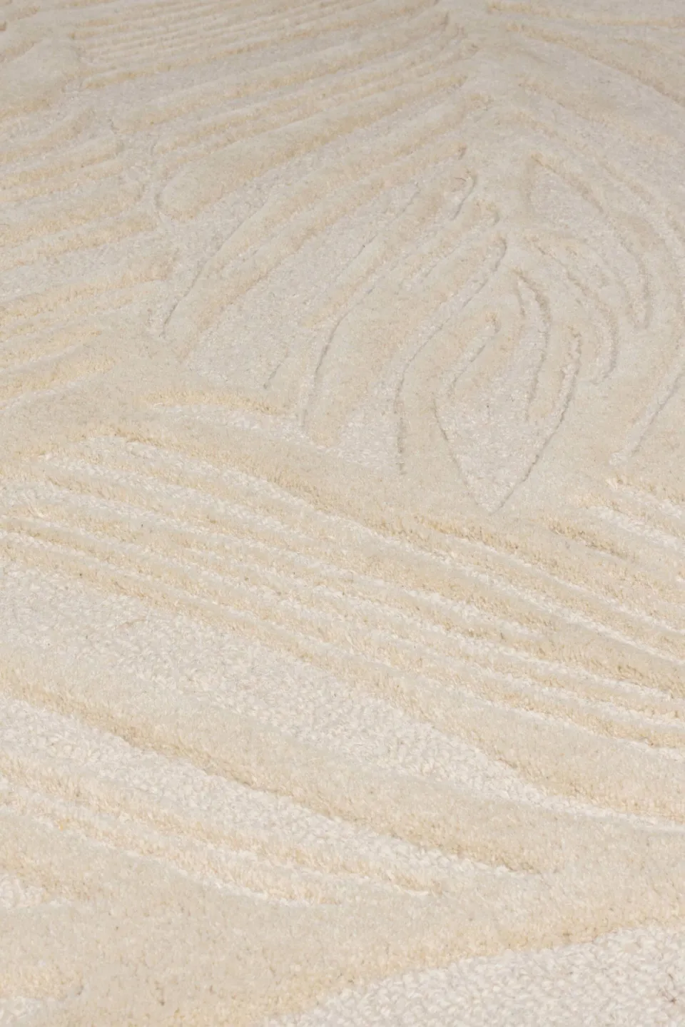 Flair Rugs Lino Leaf handgesneden wollen vloerkleed beige, foto 5