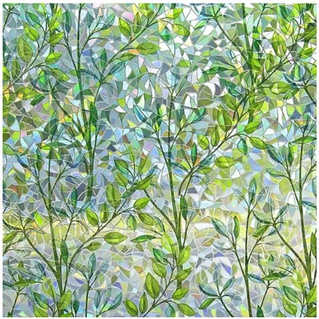 QTTVBTNA Raamfolie Privacy – Groen (Halfdoorzichtig) – 45 cm x1 m – Statisch Zelfklevend