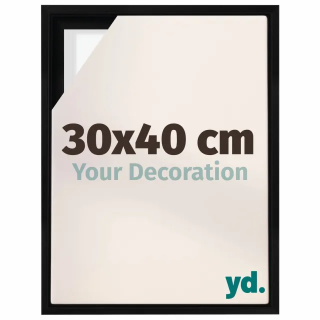 yd. yd, Baklijst 30x40 cm Zwart Mat - Lijst voor Canvasdoek - MDF Lyon