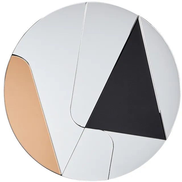 Beliani TROUVILLE - Wandspiegel - Goud/Zwart - 80 cm - Glas