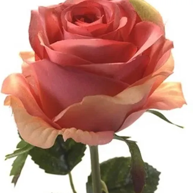 Emerald Kunstbloem roos Simone - roze - 45 cm - decoratie bloemen