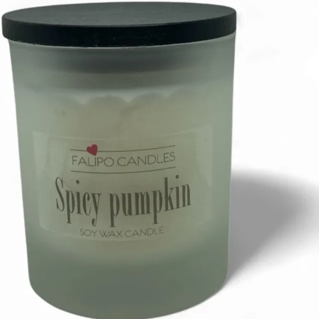 Falipo Candles Geurkaars spicy pumpkin wit