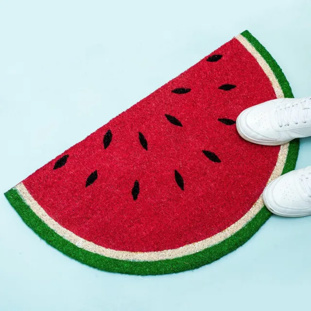Fisura Watermeloen deurmat Groen,Rood,Wit,Zwart