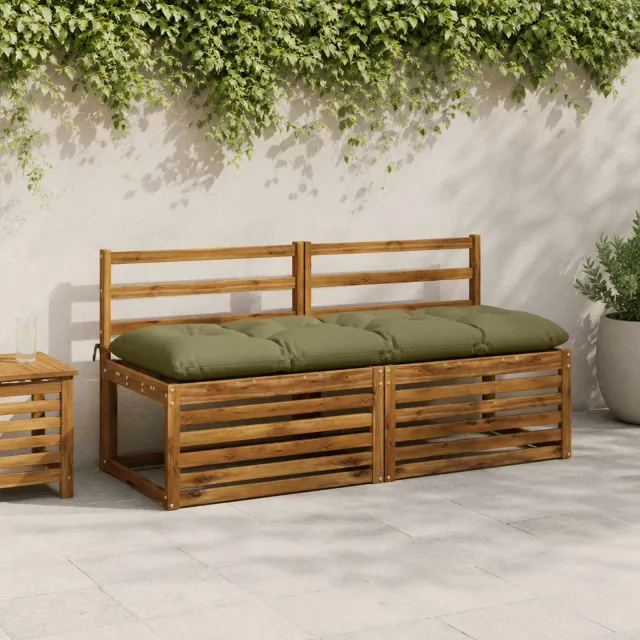 vidaXL Bankkussen VIANEN 100% Polyester Olijfgroen 140 x 50 x 12 cm