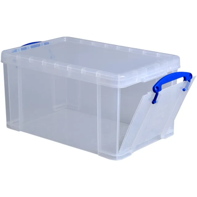 Really Useful Opbergbox ru 14ltr 395x255x210mm transp wit Transparant
