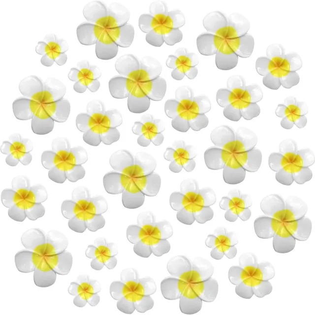 Cosensi Kunstmatige Plumeria Bloemen - Hawaiiaanse Lei Frangipani - DIY Ambachtelijke Bloemenkraal - Zomerse Hawaii Decoratie - 50 stuks Any