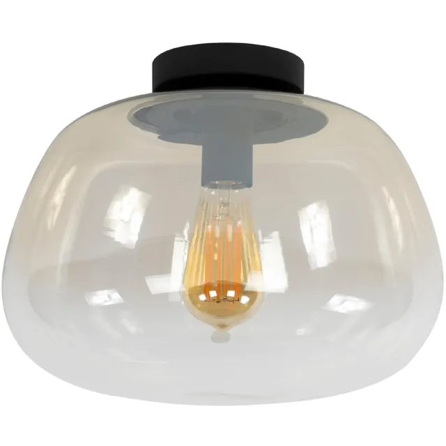 Nest of Nora Plafondlamp Tava - 1-lichts E27 - Glas - Amber Geel