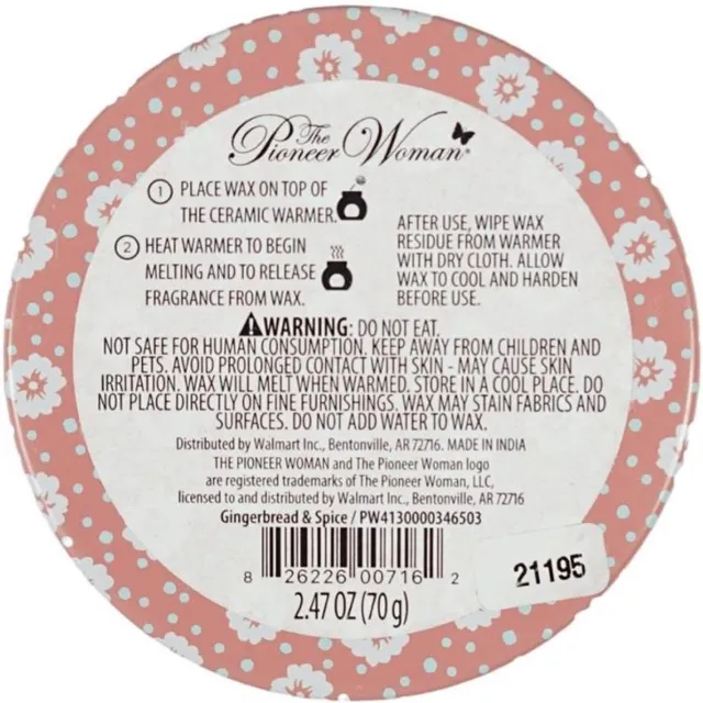 The Pioneer Woman Waxmelts - Eucalyptus & orange zest - 10 stuks In Vintage opbergblikje Blauw