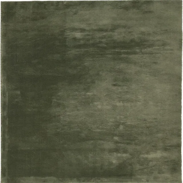 vidaXL Rug - HUARTE - Green - 200 - x - 200 - cm - 100% - Polyester - Plat bosgroen