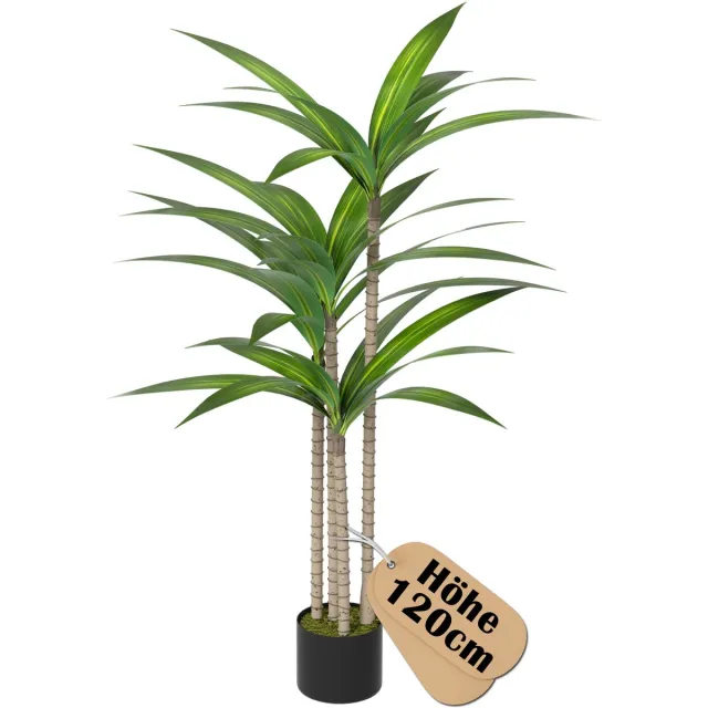 LZQ 120cm Kunstmatige Braziliaanse IJzerboom Kunstmatige Planten Groot Voor Binnen- En Buitenruimte Kunstplanten Zoals Echt Met Pot Kunstboom Decoratie Voor Thuis Woonkamer Slaapkamer Ongeveer Groen
