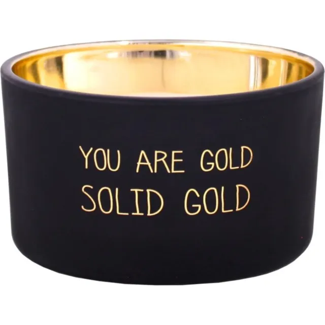 My Flame Lifestyle Sojakaars You are gold solid gold Glas Medium Woodwick Champagne