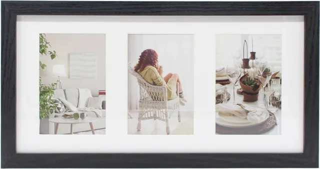 Henzo Fotolijst - Henzo - Modern Gallery - Collagelijst voor 3 foto's - Fotomaat 10x15 cm - Zwart