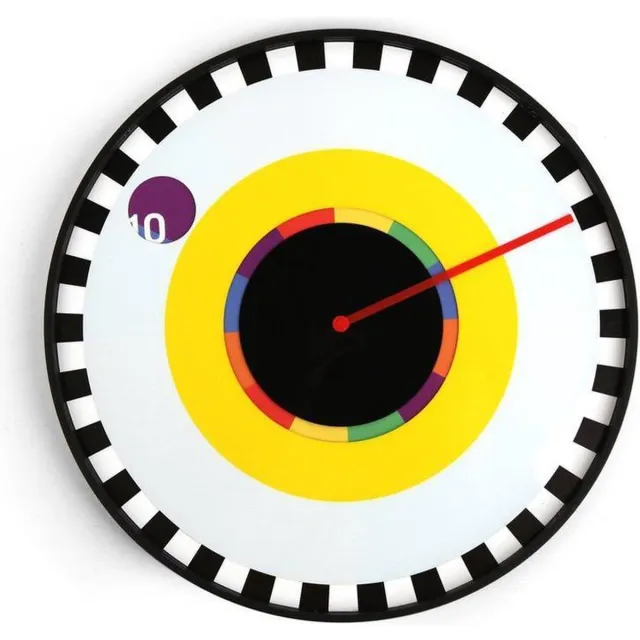 Kikkerland Milton Glaser Sprocket klok Wit