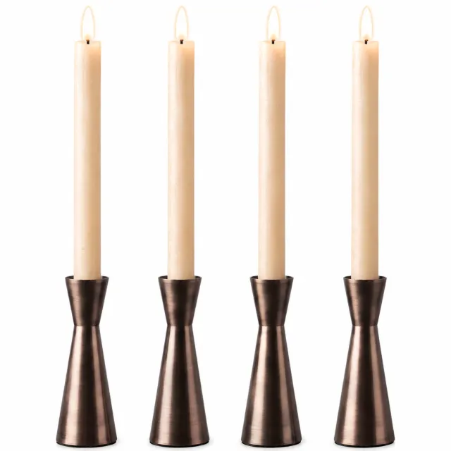 Inspinovia LED Dinerkaarsen / LED Kaarsen - Echte Wax - 22,5 cm - Ivoorwit – 4 Stuks - Realistische Vlam - Afstandsbediening crème