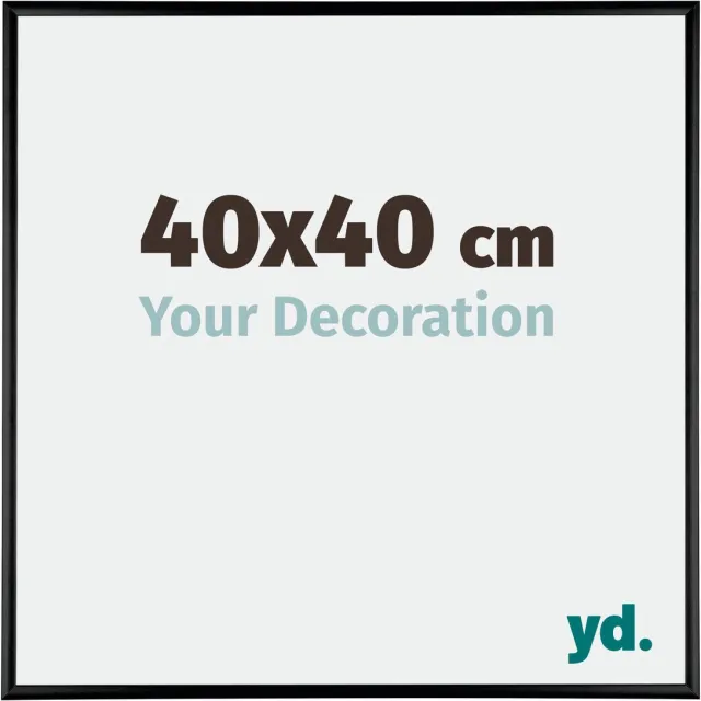 yd. Your Decoration - Fotolijst 40x40 cm - Aluminium - Zwart Hoogglans - Kent