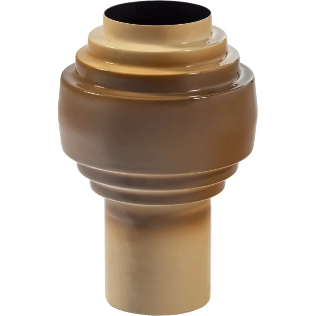 WOOOD Orba Vaas 36x24 cm - Metaal - Hoogglans Zand - 36x24x24