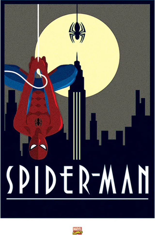 Spider-Man Pyramid Poster - Marvel Deco Spiderman Hanging - 80 X 60 Cm - Multicolor Multi color