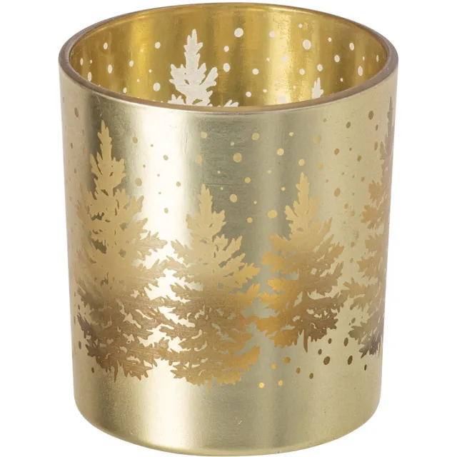 J-Line Boomkandelaar - glas - goud - small - set van 4
