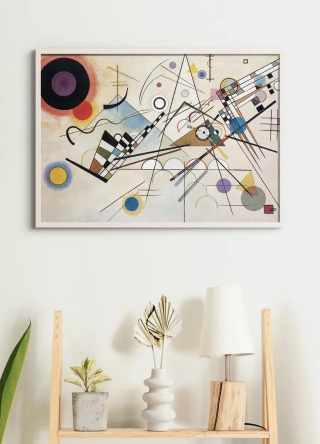 Esque Poster In Witte Lijst - Composition VIII - Wassily Kandinsky - Abstracte Kunst - 50x70 cm