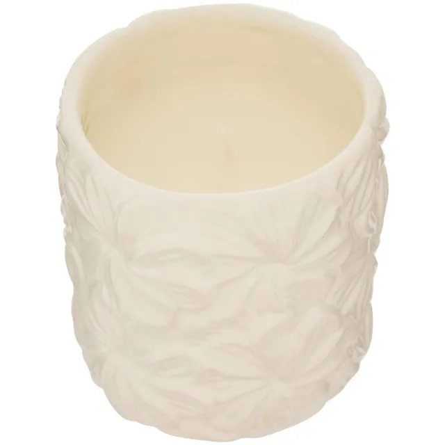 Atmosphera Créateur d'intérieur® Geurkaars in keramische pot met reliëf FLEUR DE ROSE