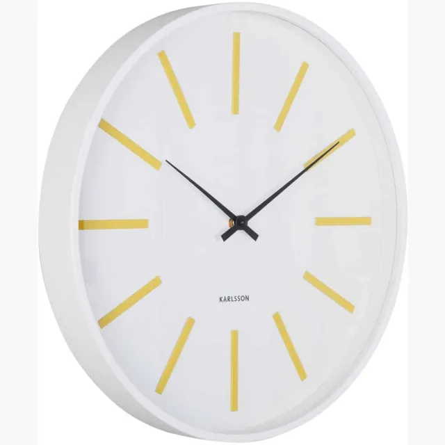 Karlsson Wandklok Arruga Retro - Goudgeel - Ø40cm - Wandklok Modern