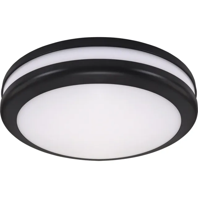 STRÜHM BIRMA - Plafondlamp - Badkamerlamp - Opbouw Rond - Waterdicht IP54 - 2 X E27 Fitting - Zwart - Ø305 mm