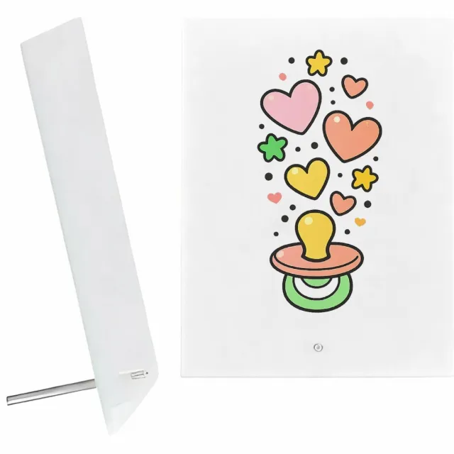Mr Cadeautjes Glazen fotopaneel Een speelse onthulling rond een nieuwe rol in de familie, me - 15 x 20 cm, staand - glas, decoratie, wanddecoratie | cadeau Wit