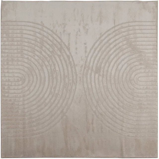 vidaXL Binnen - kleed - GALATI - Beige - 200 - x - 200 - cm - Polyester