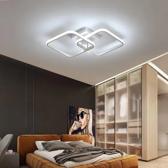 Goeco Plafondlamp - LED Plafonniére - wit - l: 59cm - 6500K - 3570Lm - 42W