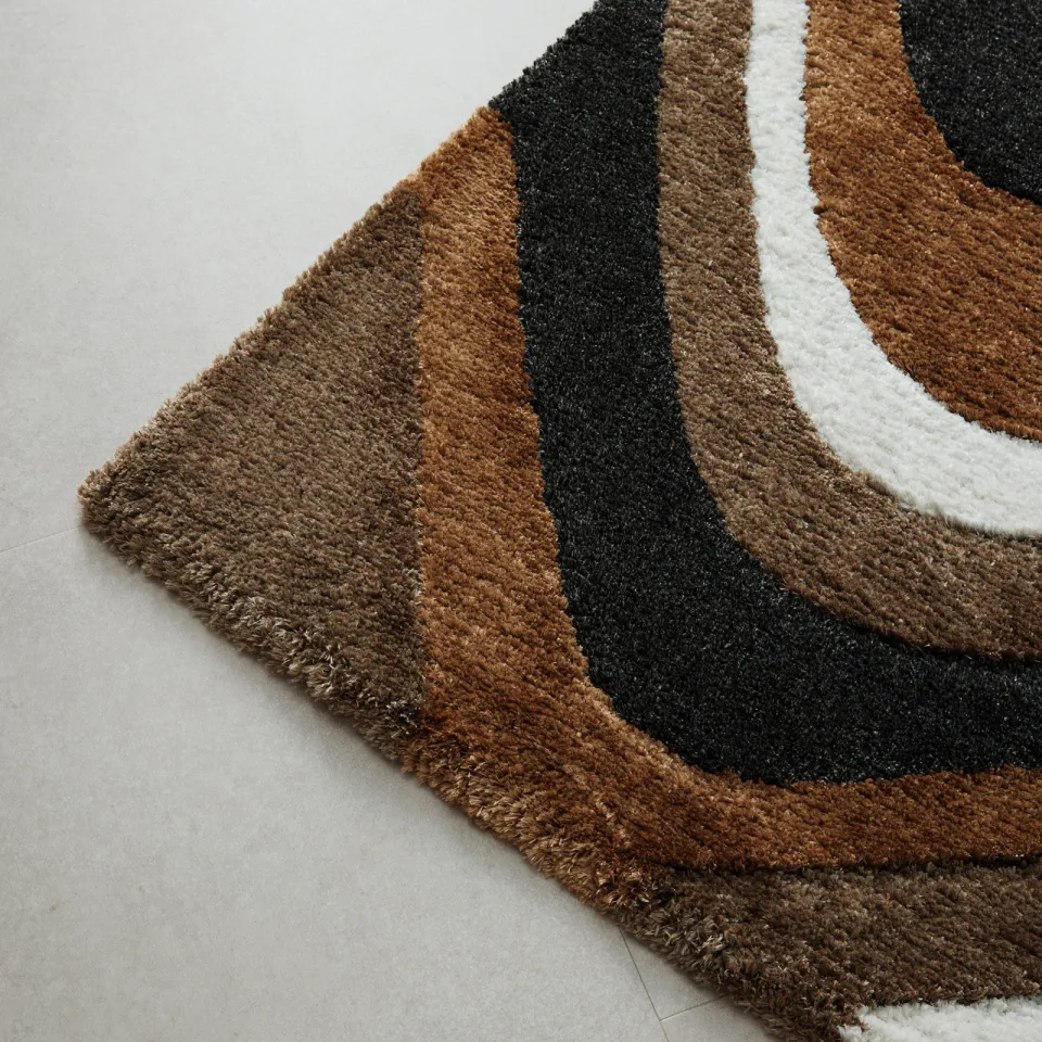 Studio LIVIT vloerkleed zwart bruin wit, foto 5