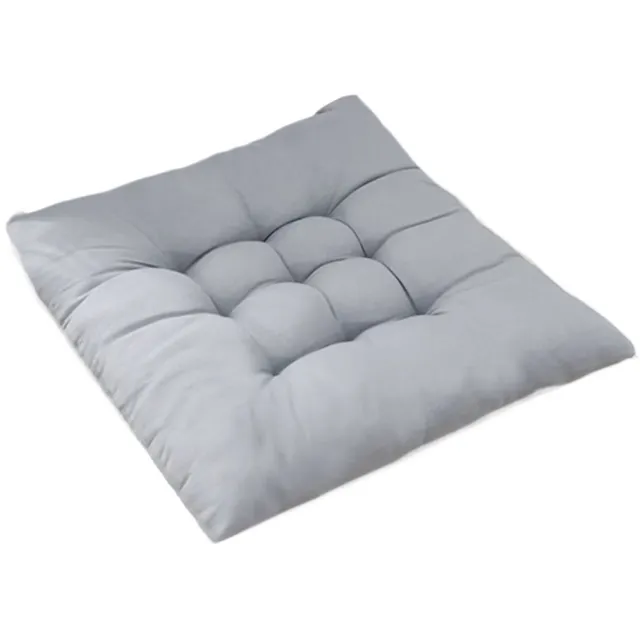 rimmo Stoelkussen 40x40 cm Vierkant – Zacht Zitkussen voor Eetkamerstoel, Bureaustoel, Fauteuil en Woonkamer - Grijs