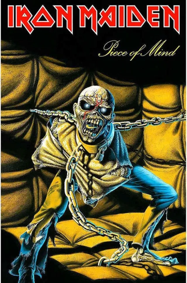 Rock Off Iron Maiden - Piece Of Mind Textiel Poster - Multicolours