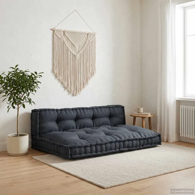 vidaXL Pallet Sofa Kussen 2 st Stof Antraciet 120 x 80 x 38 cm Anthraciet