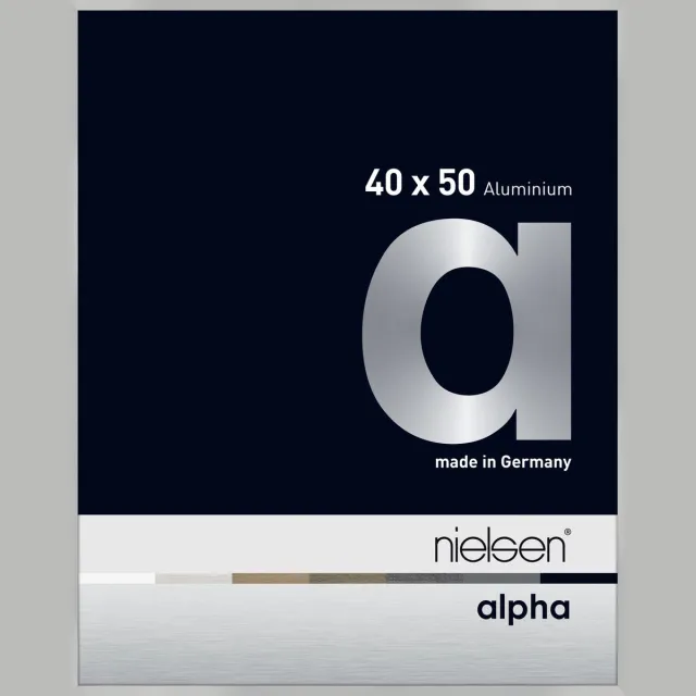 Nielsen Alpha Aluminium Wissellijst Frosted Silver 40x50cm Aluminium-zilver