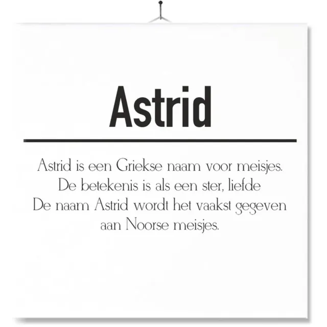 MC Living Tegel Met Opdruk | Betekenis | Kado | Cadeau | Met Naam - Astrid Multi-Color