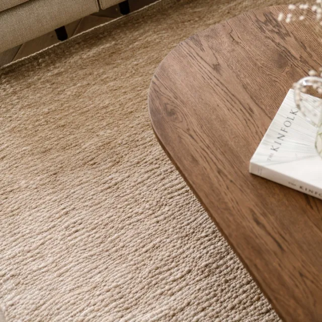 MrCarpet Wollen vloerkleed Bruin Gemeleerd Pebble 160x230cm Mrcarpet