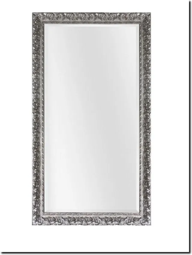 Barokspiegel® Made in Italy Spiegel Antonio Napoli Zilver Buitenmaat 105x205cm