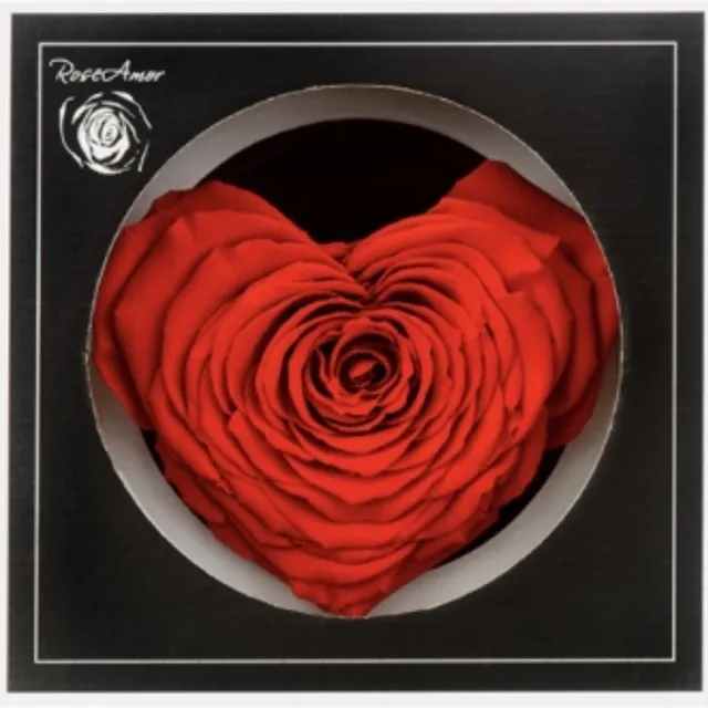 Rose Amor Moederdag tip - Echte Longlife rose Box - minimaal 2 jaar lang - Hart vormige Roos - Echte Longlife Heart Roos 'rood' in Luxe Giftbox - Geen water - Love - Eeuwige Roos - Heart Rood hart