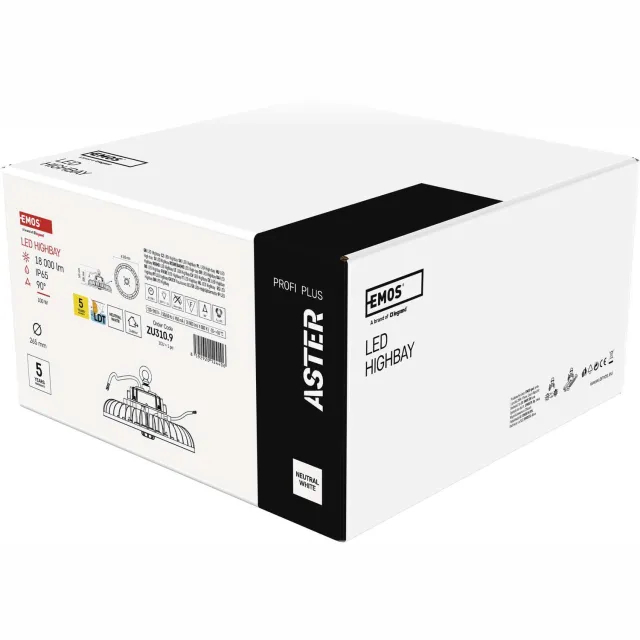 Emos LED-hanglamp voor industrieel gebruik HIGHBAY ASTER 90° 100W, ZU310.9
