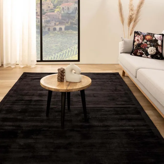Paon Brillant Viscose vloerkleed - Glamour zwart 250x340