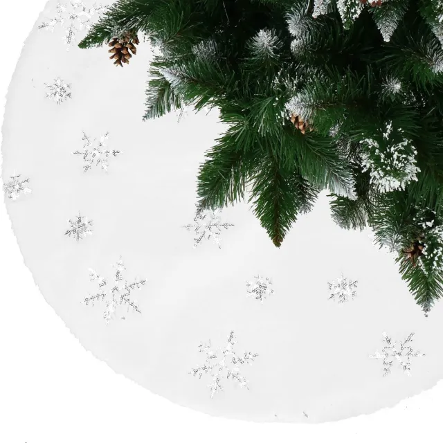 springos Kerstboomrok | Kerstboomkleed | Kerstboomversiering | 55 cm | Wit