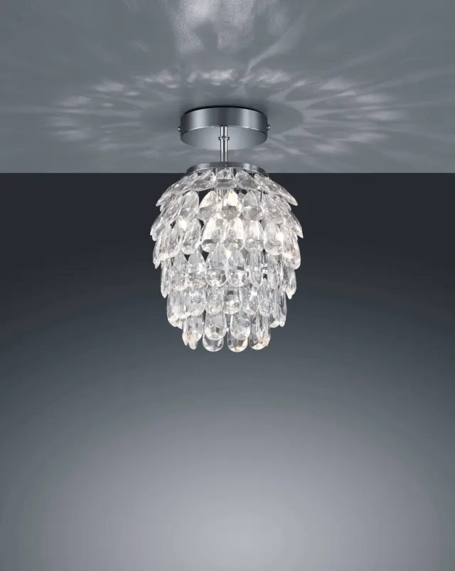 Reality PETTY - Plafondlamp - Chroom - excl. 1x E14 3,5 W