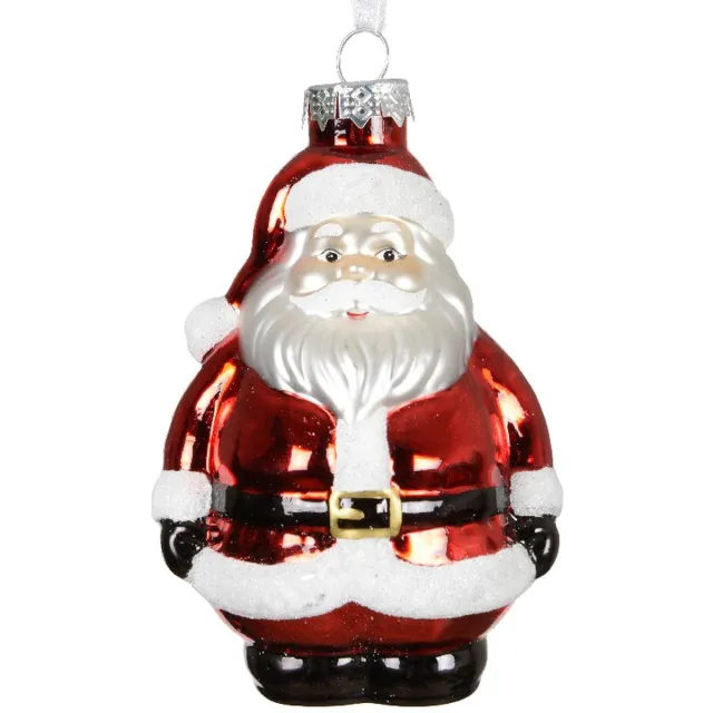 Kaemingk kersthanger nostalgische kerstman 11,6 cm - glas meerkleurig