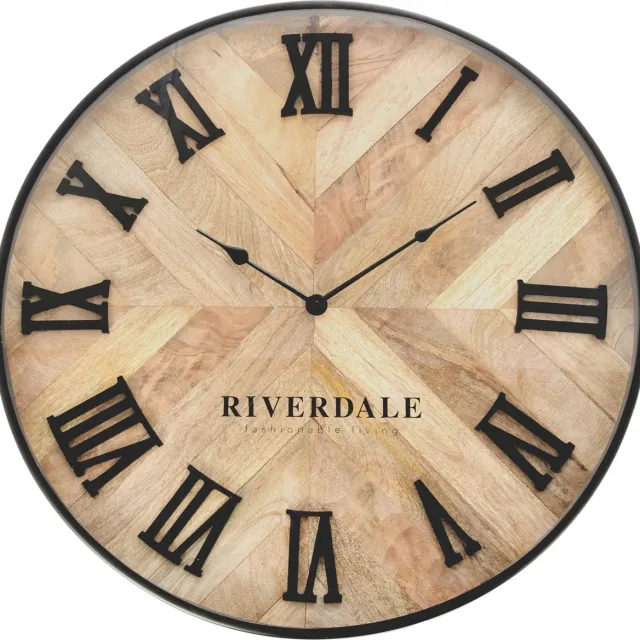 Riverdale klok Nate bruin 60 cm Zwart