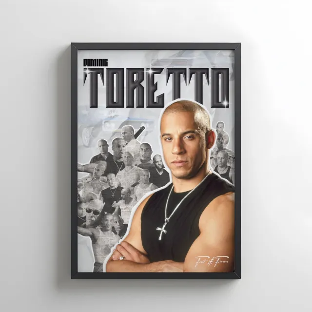 Lxry S.G.C Vin Diesel/Dominic Toretto/FastandFurious poster zwart