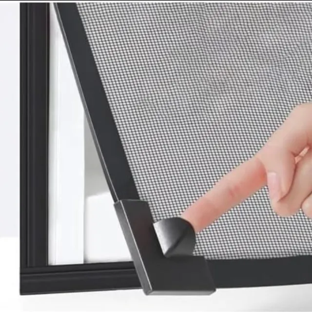 VHV Raamhor - Magnetische hor - Insectenhor voor raam - Eenvoudig te plaatsen - Voor slaapkamer woonkamer en woning - 50x80 cm Zwart