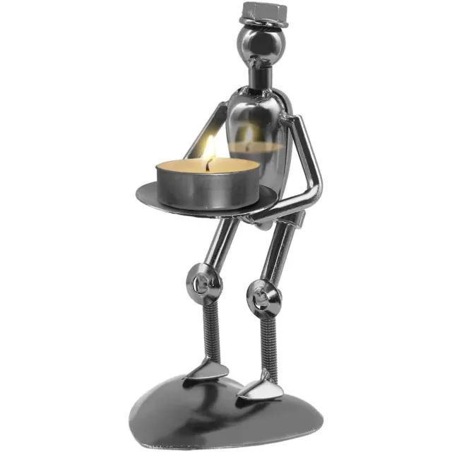 Cosensi Kandelaar van IJzeren Kunst, Retro Metalen Theelichthouder, Kandelaar Standbeeld voor Tafeldecoratie bij Bruiloften en Feesten Any